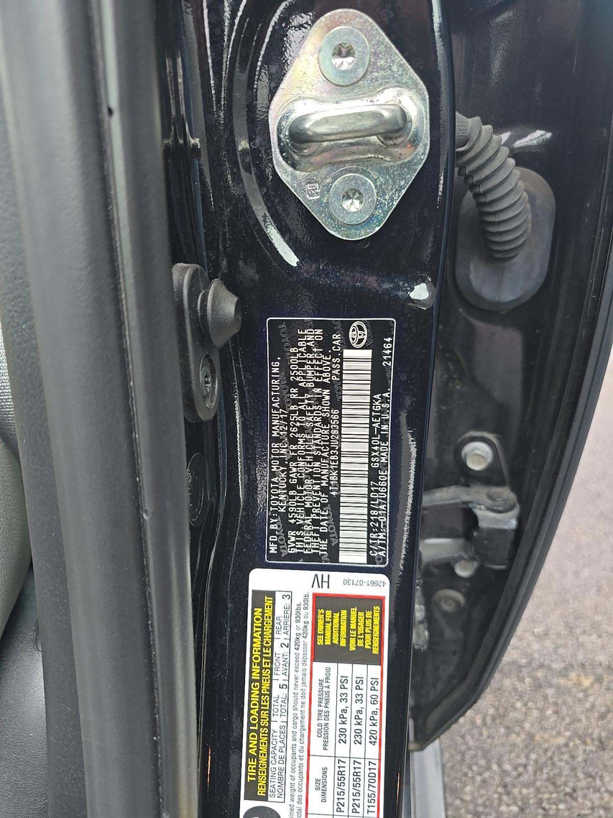 2018 Toyota Avalon XLE FWD