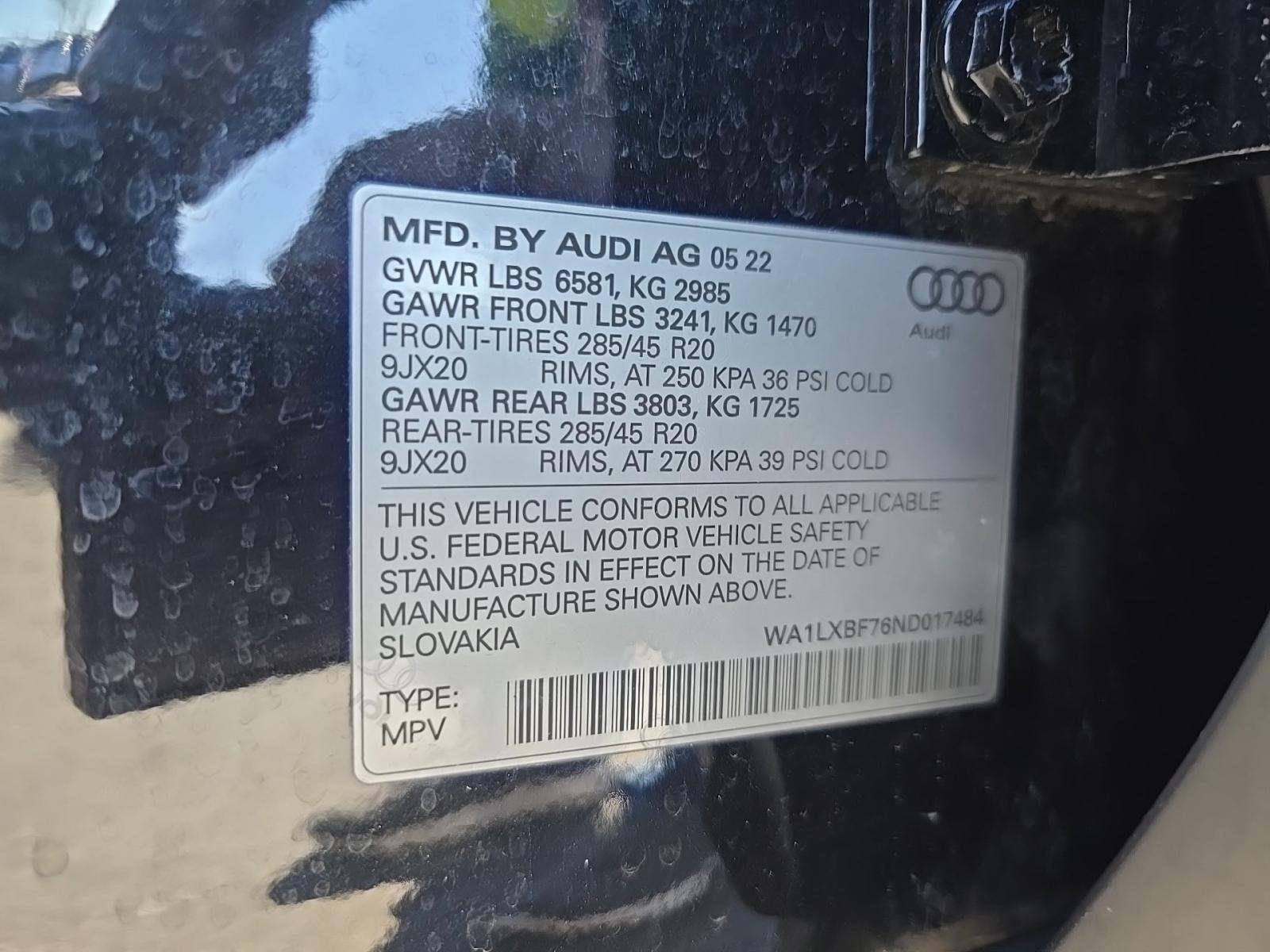 2022 Audi Q7 Premium Plus AWD
