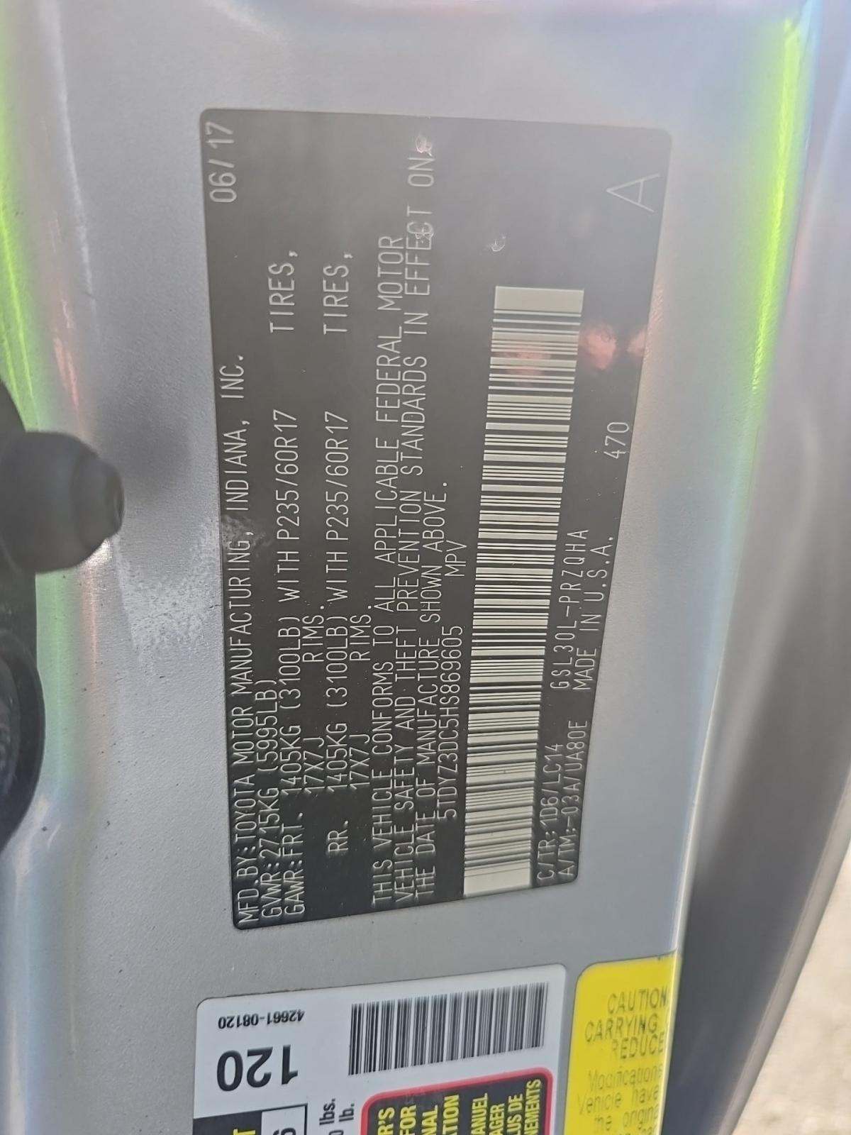 2017 Toyota Sienna XLE FWD