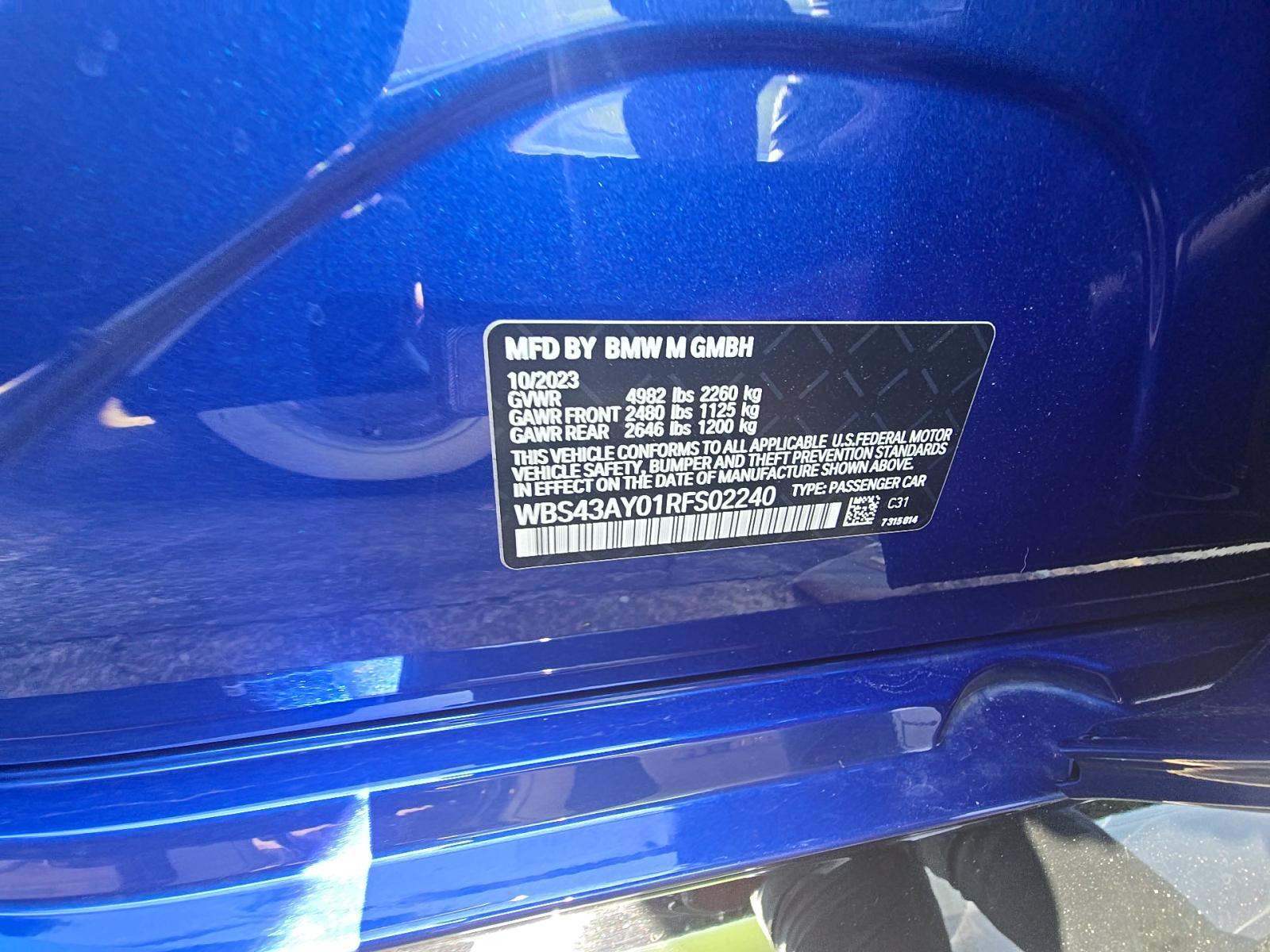 2024 BMW M3 Competition xDrive AWD