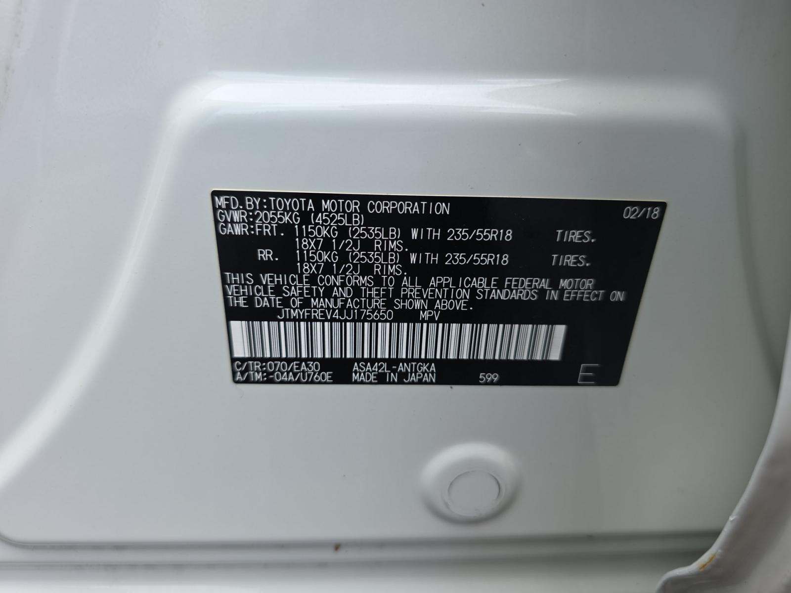 2018 Toyota RAV4 Limited FWD