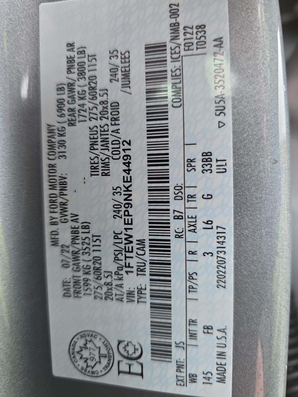 2022 Ford F-150 XLT AWD