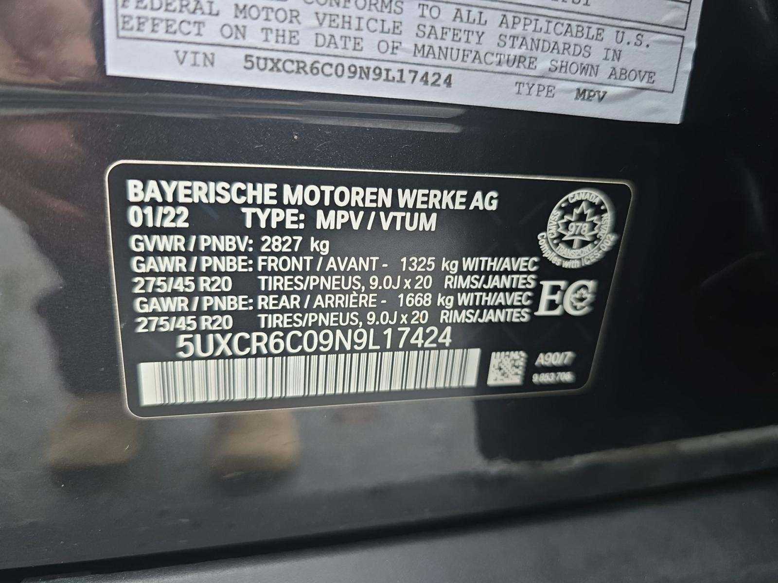 2022 BMW X5 xDrive40i AWD