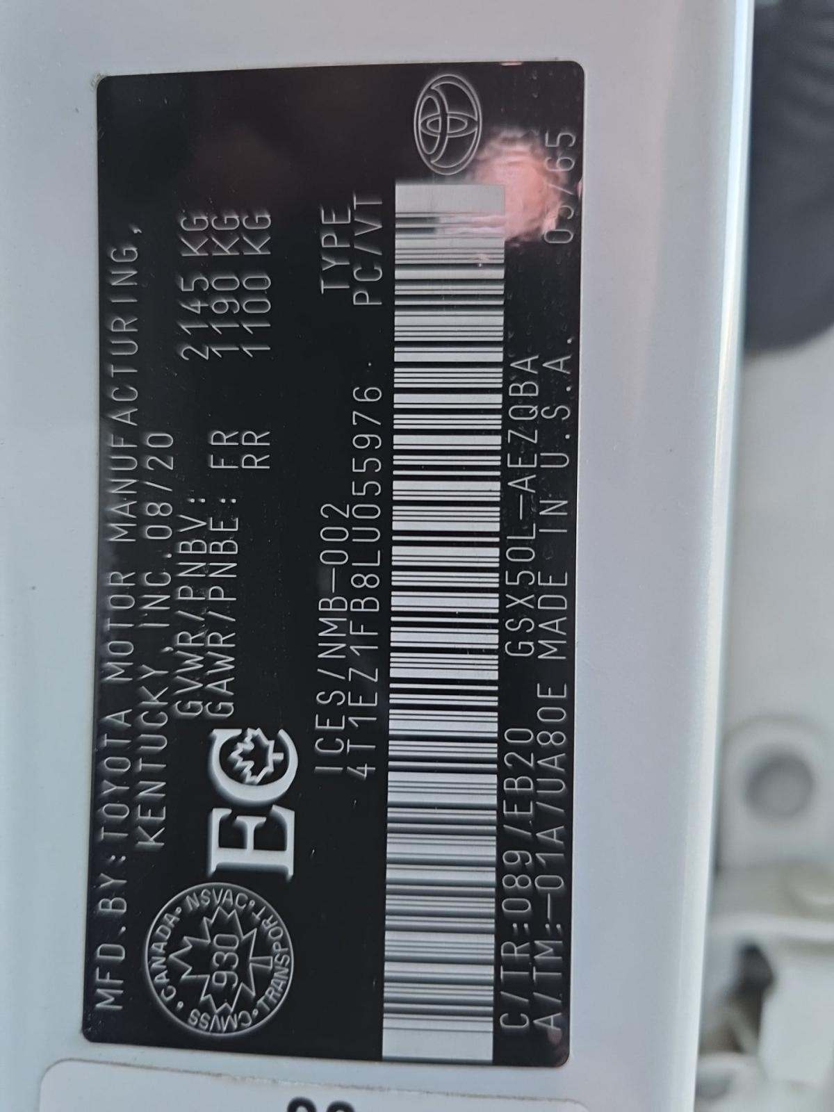 2020 Toyota Avalon XSE FWD