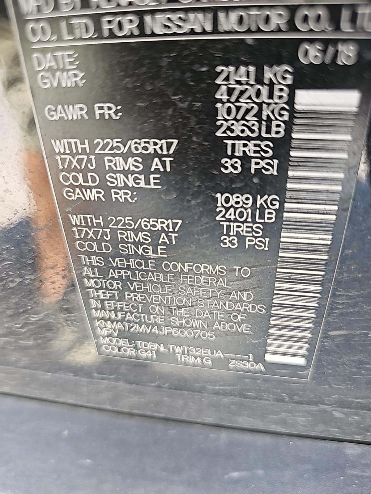 2018 Nissan Rogue SV AWD