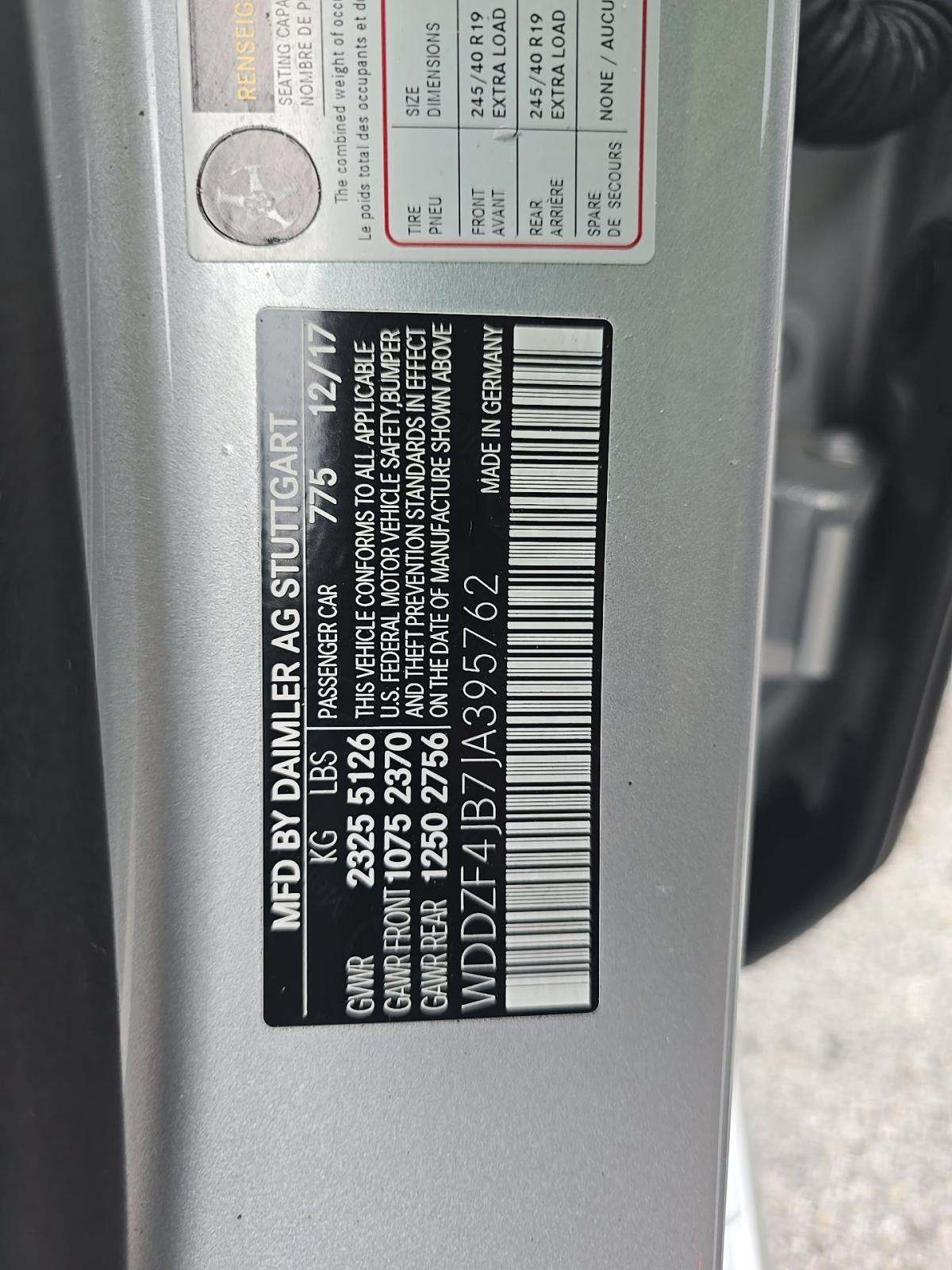 2018 Mercedes-Benz E-Class E 300 RWD