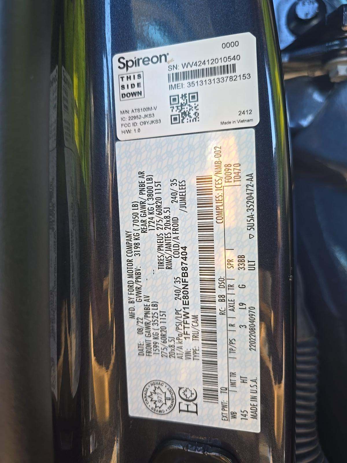 2022 Ford F-150 Lariat AWD