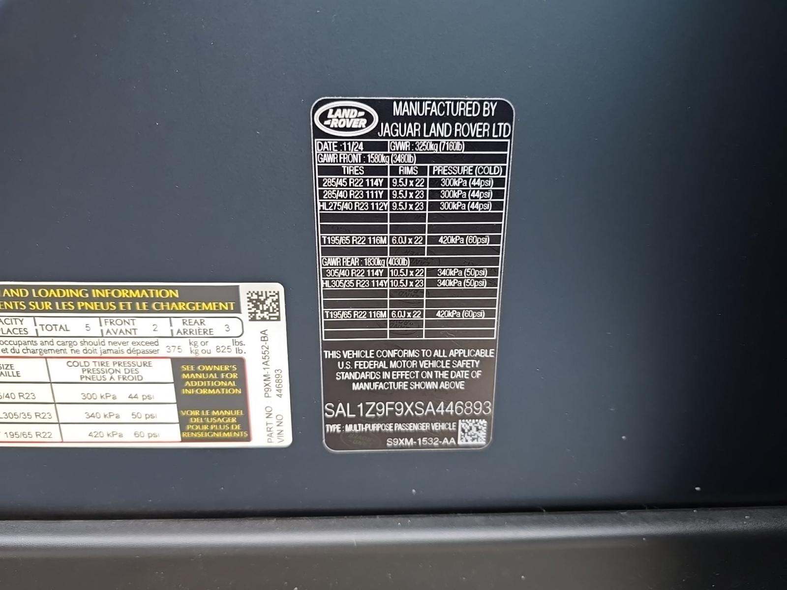 2025 Land Rover Range Rover Sport SV Edition Two AWD