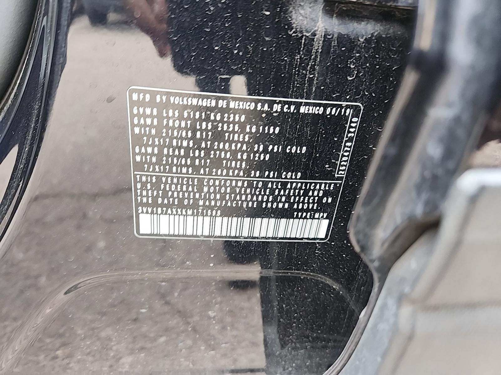 2019 Volkswagen Tiguan 2.0T S FWD