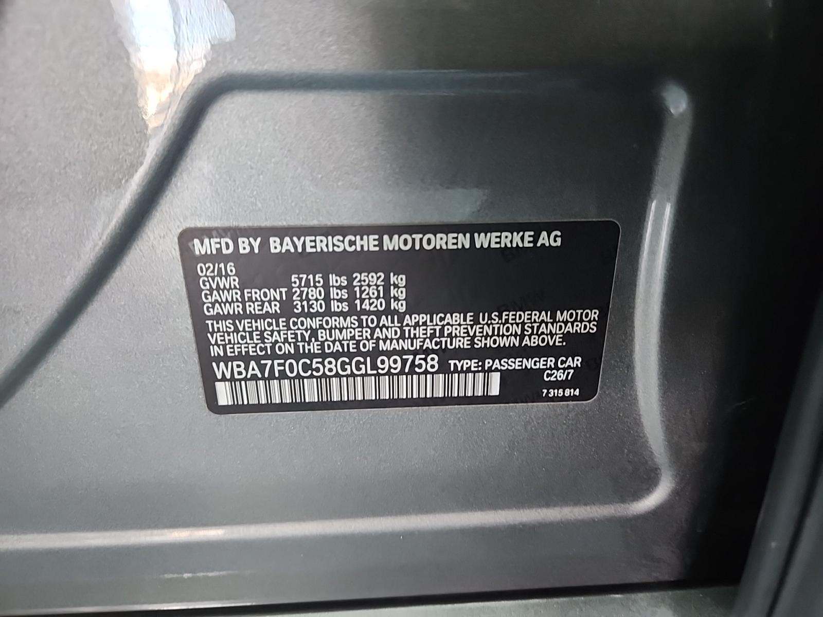 2016 BMW 7 Series 750i RWD