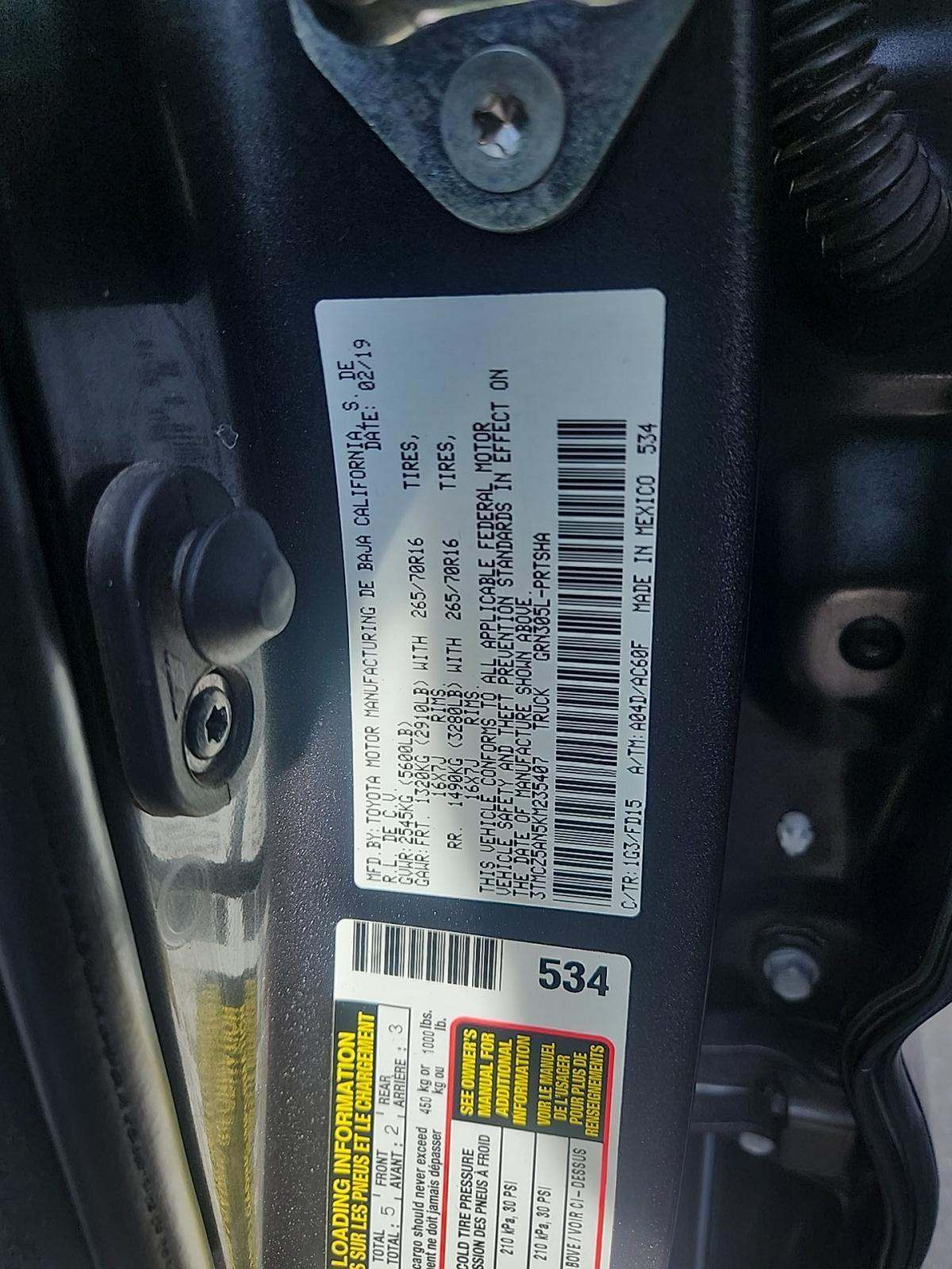 2019 Toyota Tacoma TRD Off-Road AWD