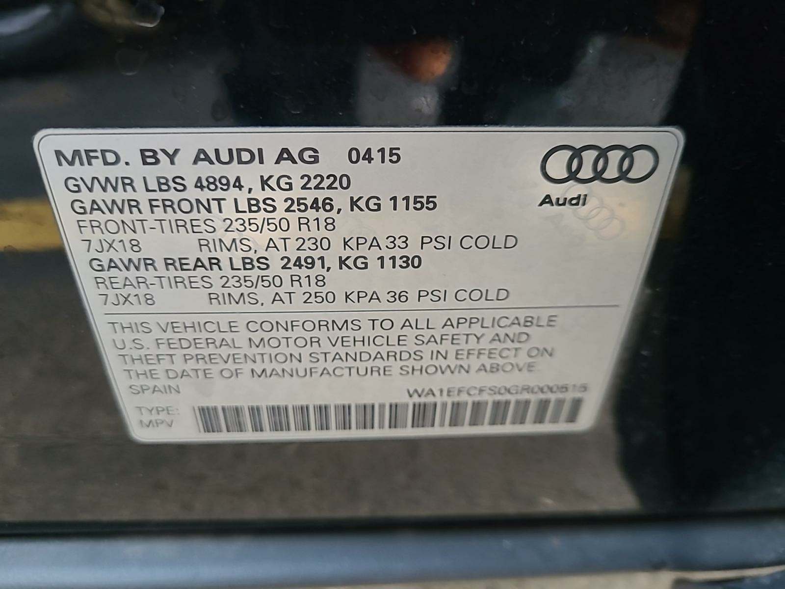 2016 Audi Q3 2.0T Premium Plus AWD