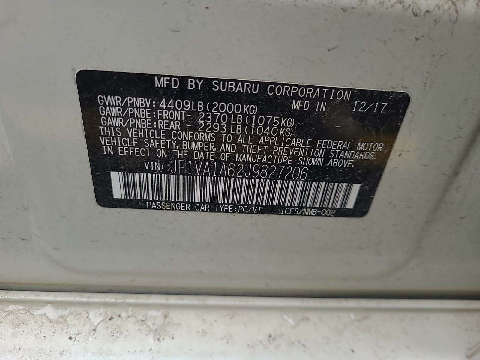 2018 Subaru WRX Base AWD