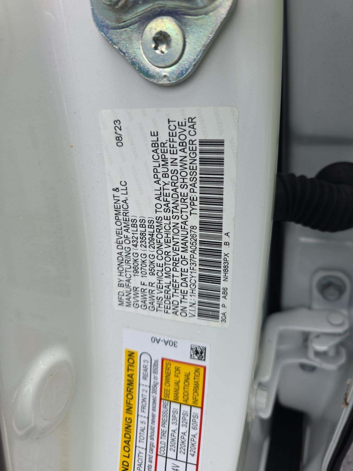 2023 Honda Accord EX FWD