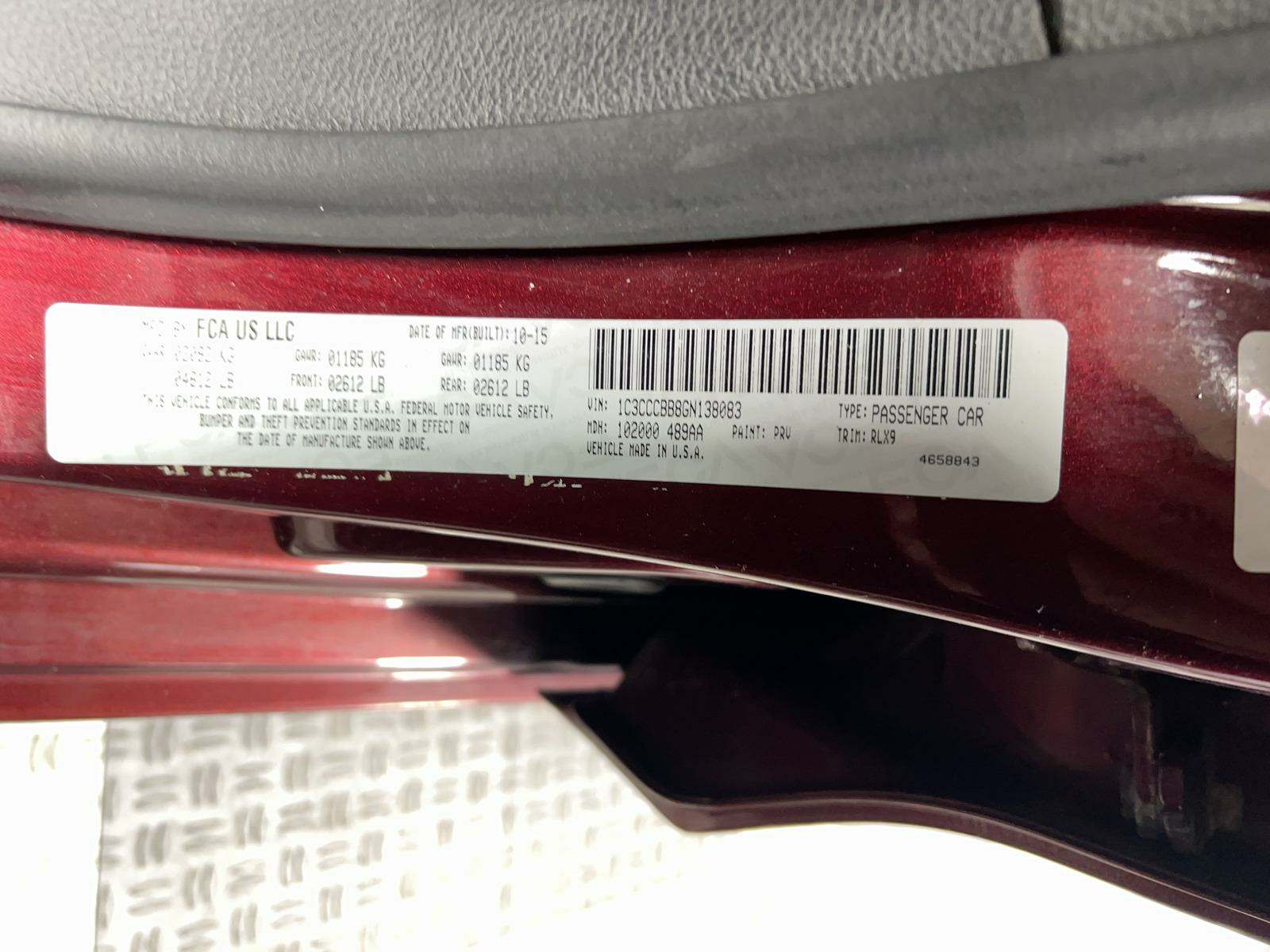 2016 Chrysler 200 S FWD