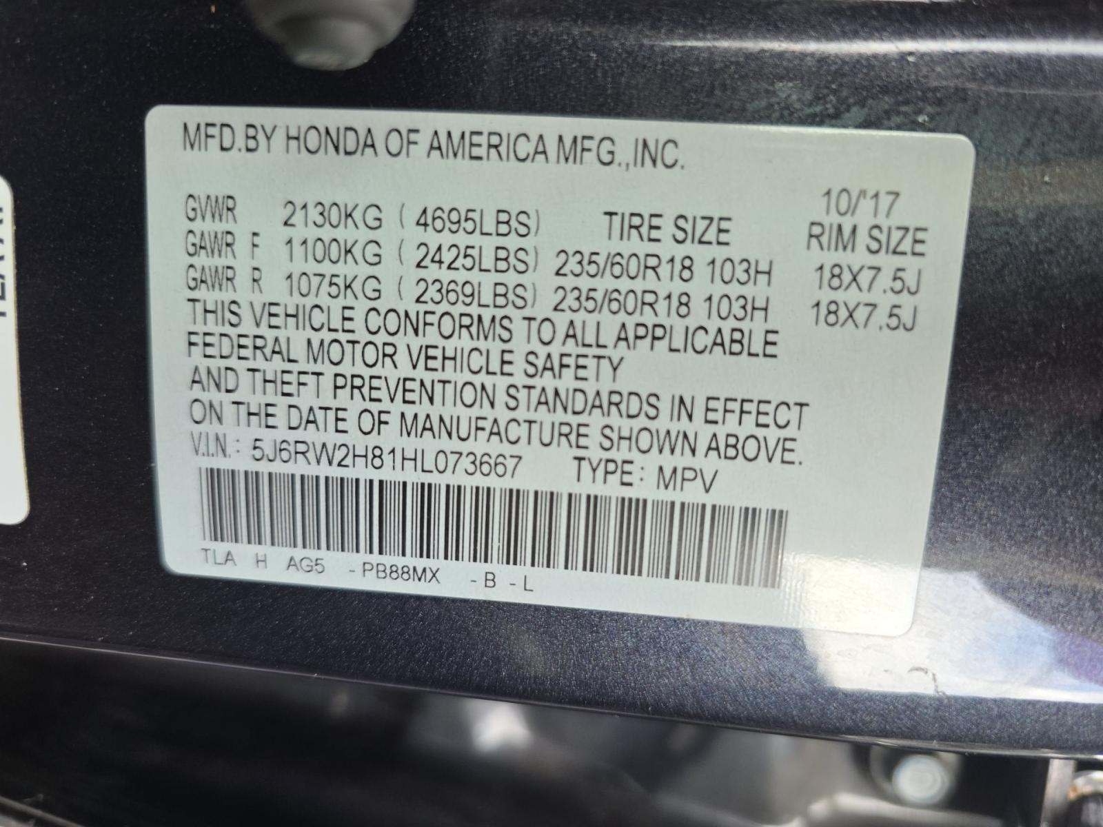 2017 Honda CR-V EX-L AWD