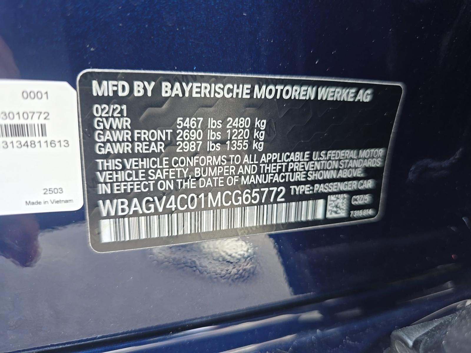 2021 BMW 8 Series 840i xDrive AWD