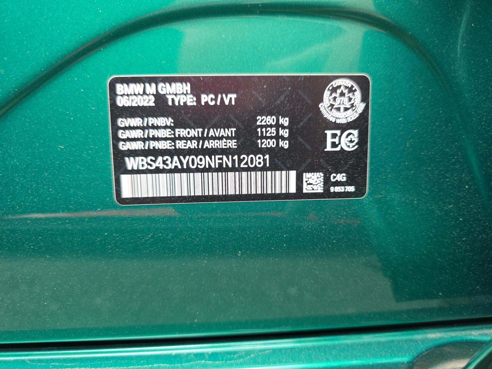 2022 BMW M3 Competition M xDrive AWD