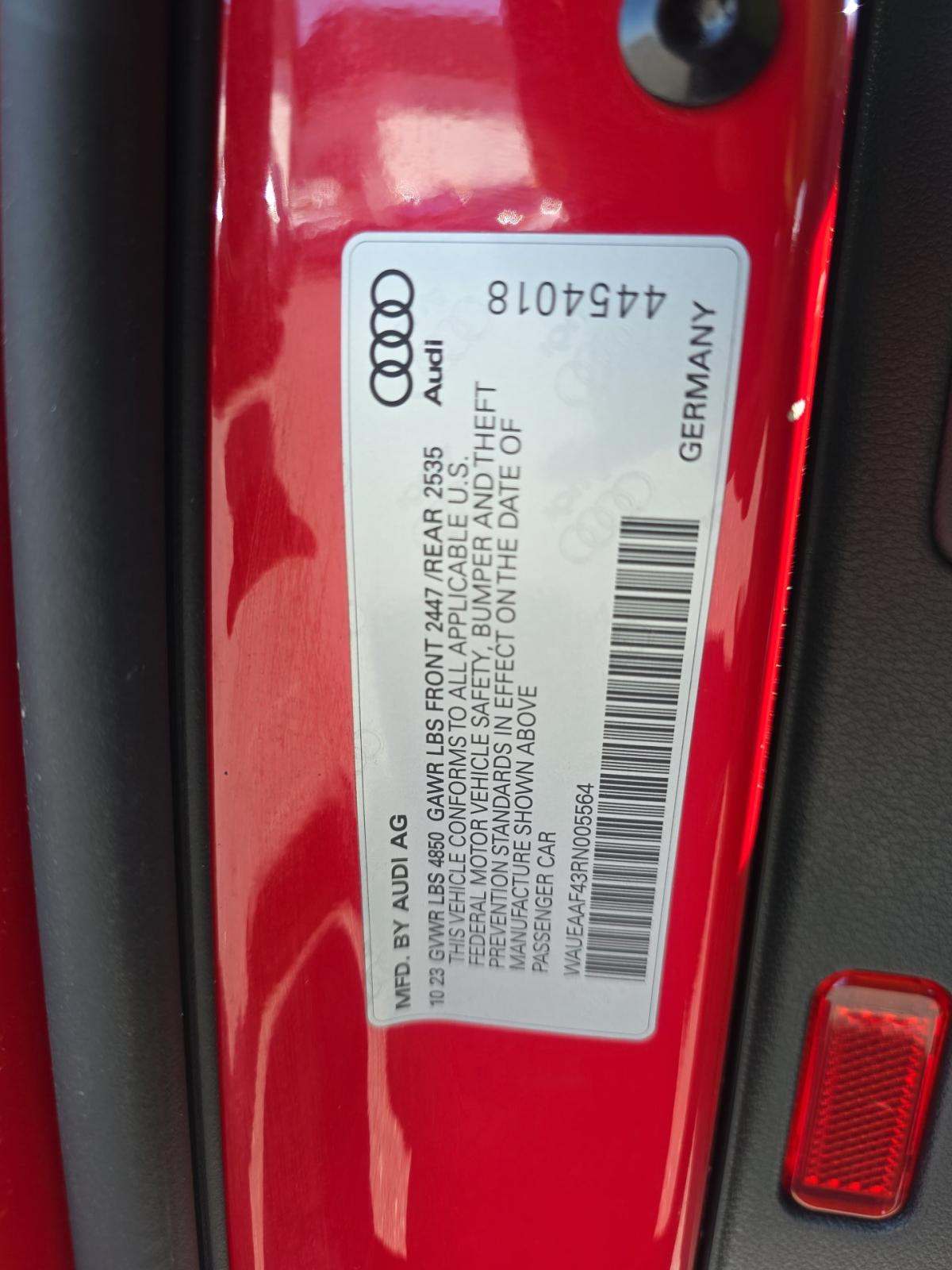2024 Audi A4 S line Premium Plus AWD