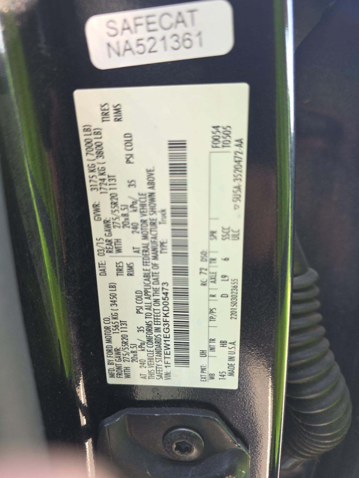 2015 Ford F-150 Lariat AWD