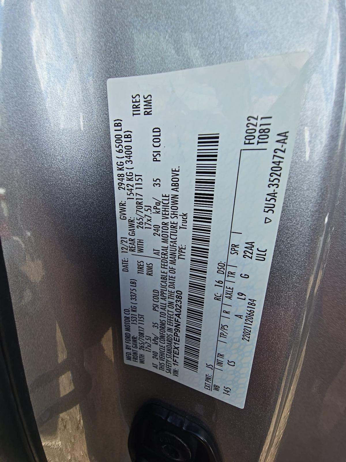 2022 Ford F-150 XL AWD