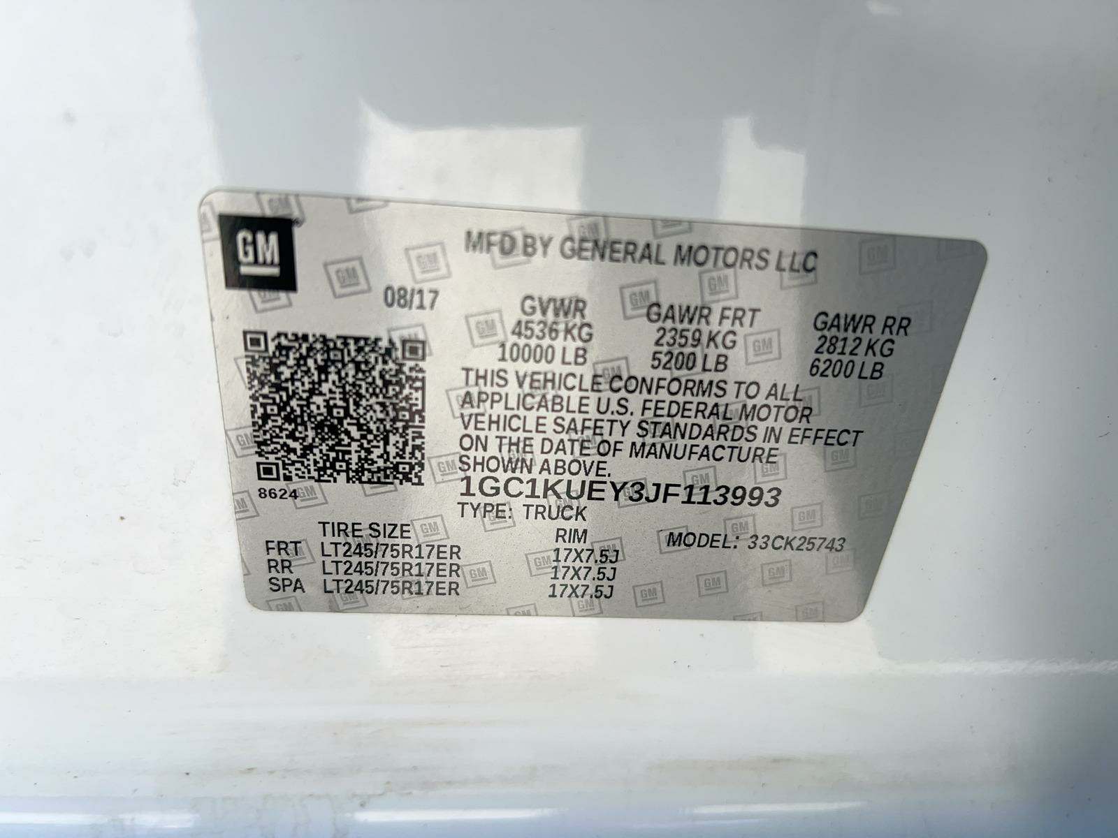 2018 Chevrolet Silverado 2500HD Work Truck AWD