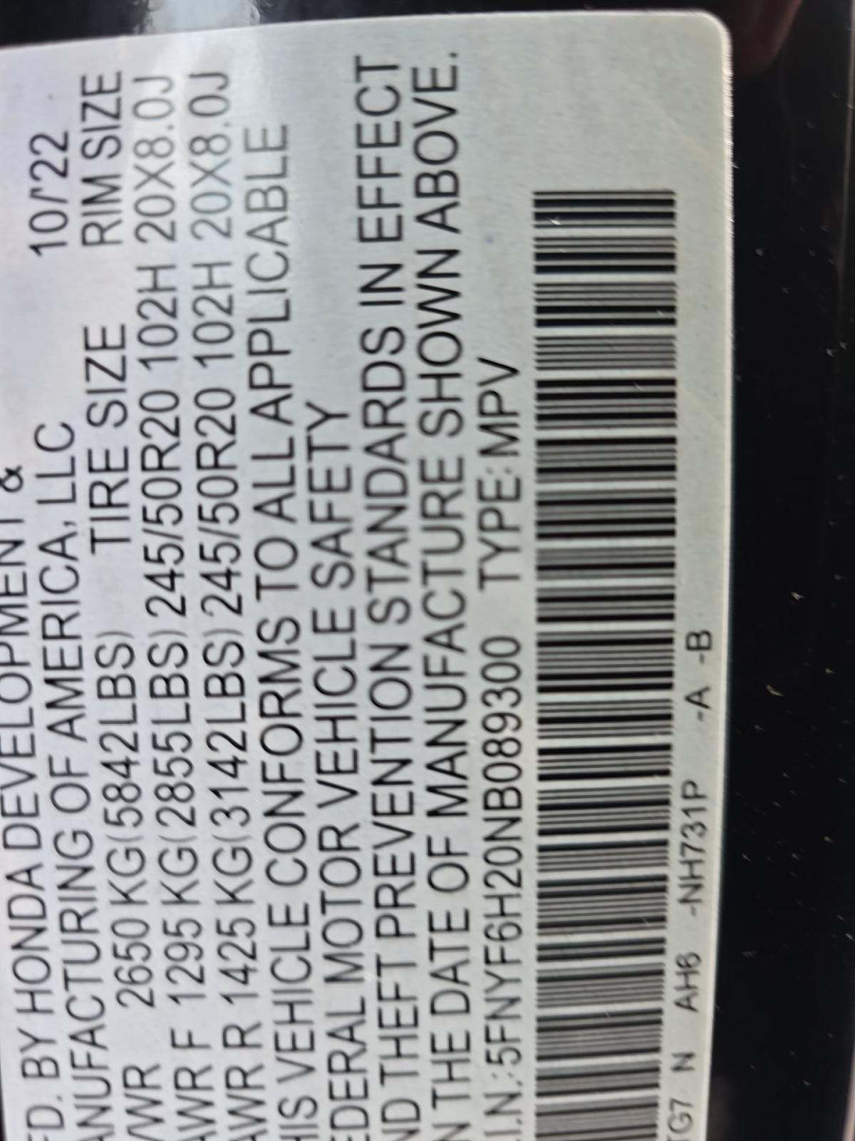 2022 Honda Pilot Special Edition AWD