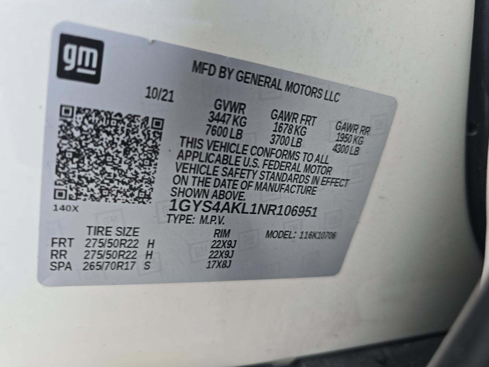 2022 Cadillac Escalade Luxury AWD