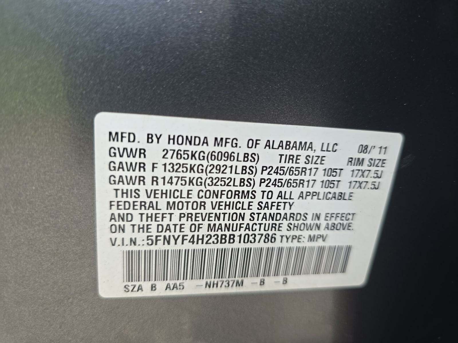 2011 Honda Pilot LX AWD