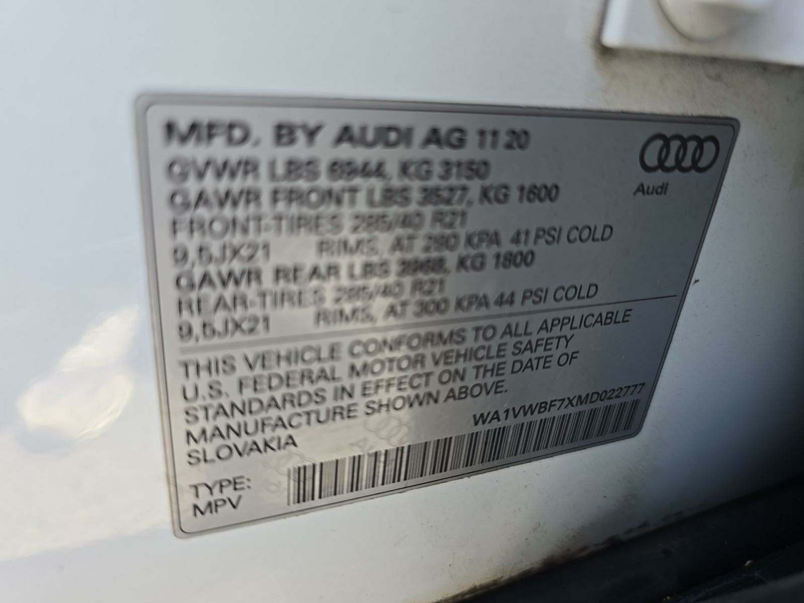 2021 Audi SQ7 Prestige AWD