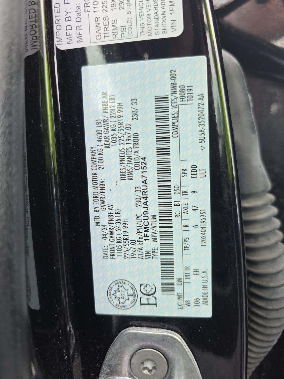 2024 Ford Escape Platinum AWD
