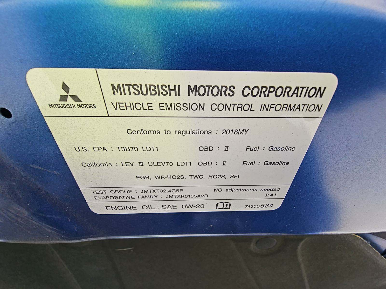 2018 Mitsubishi Outlander Sport SE FWD