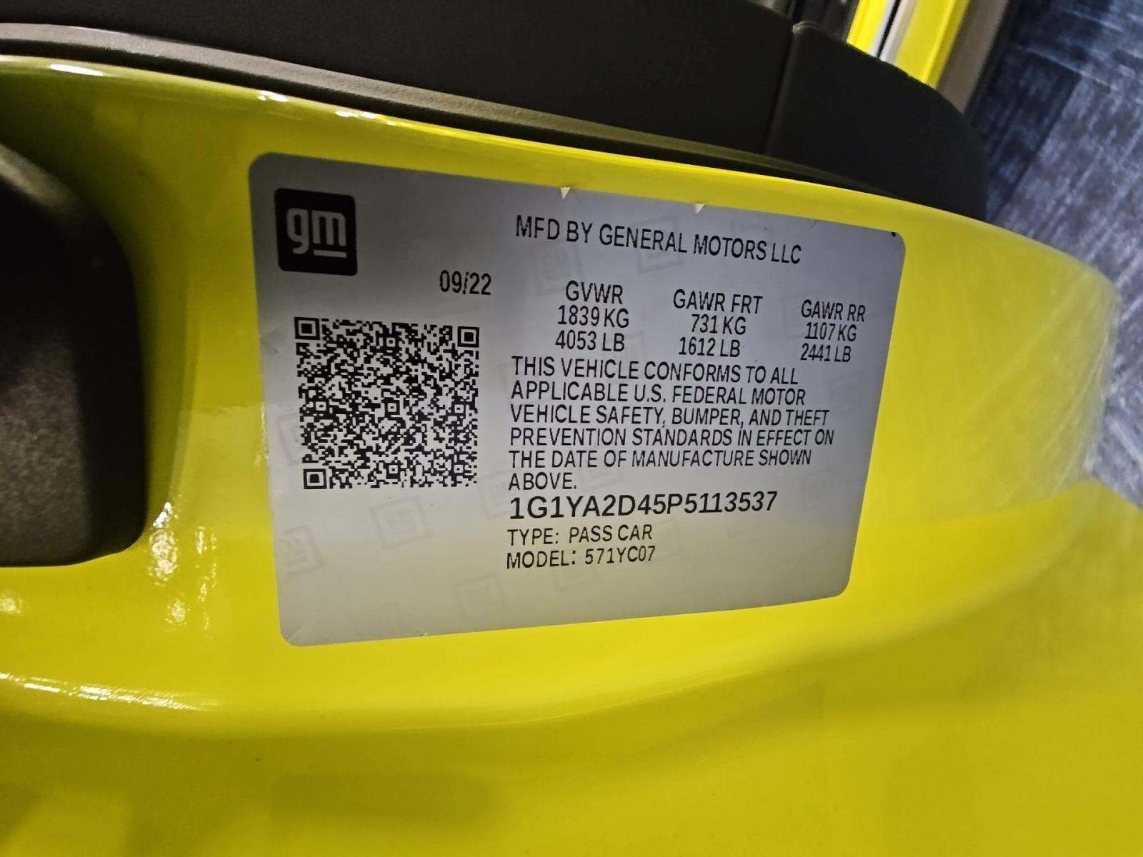 2023 Chevrolet Corvette Stingray RWD