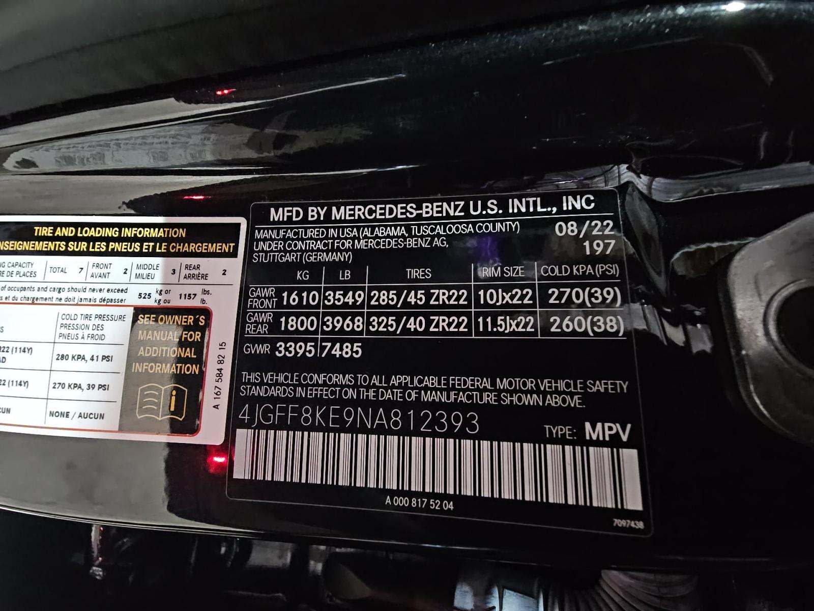 2022 Mercedes-Benz GLS AMG GLS 63 AWD