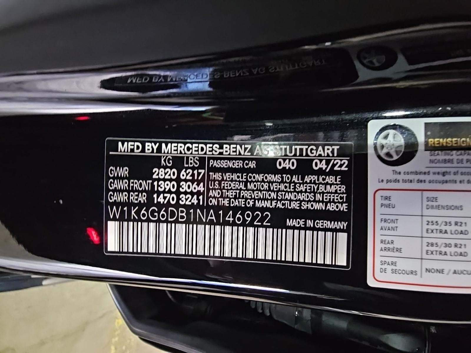 2022 Mercedes-Benz S-Class S 500 AWD