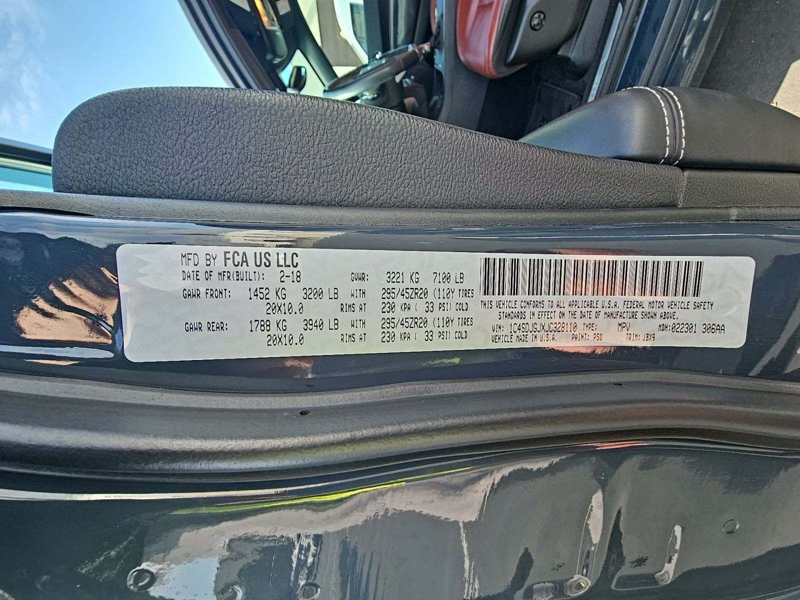 2018 Dodge Durango SRT AWD