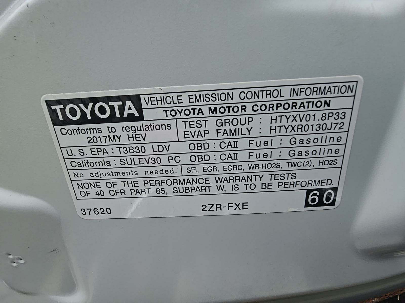 2017 Toyota Prius Two FWD