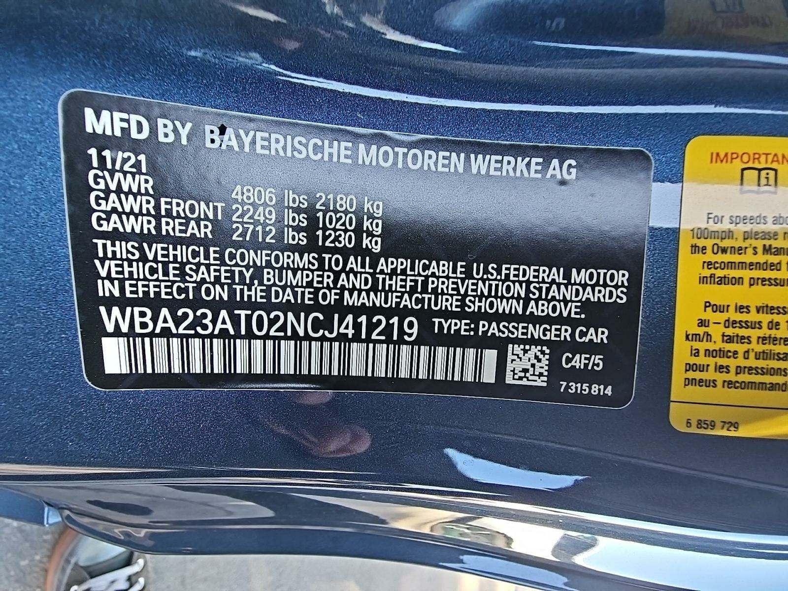 2022 BMW 4 Series 430i RWD