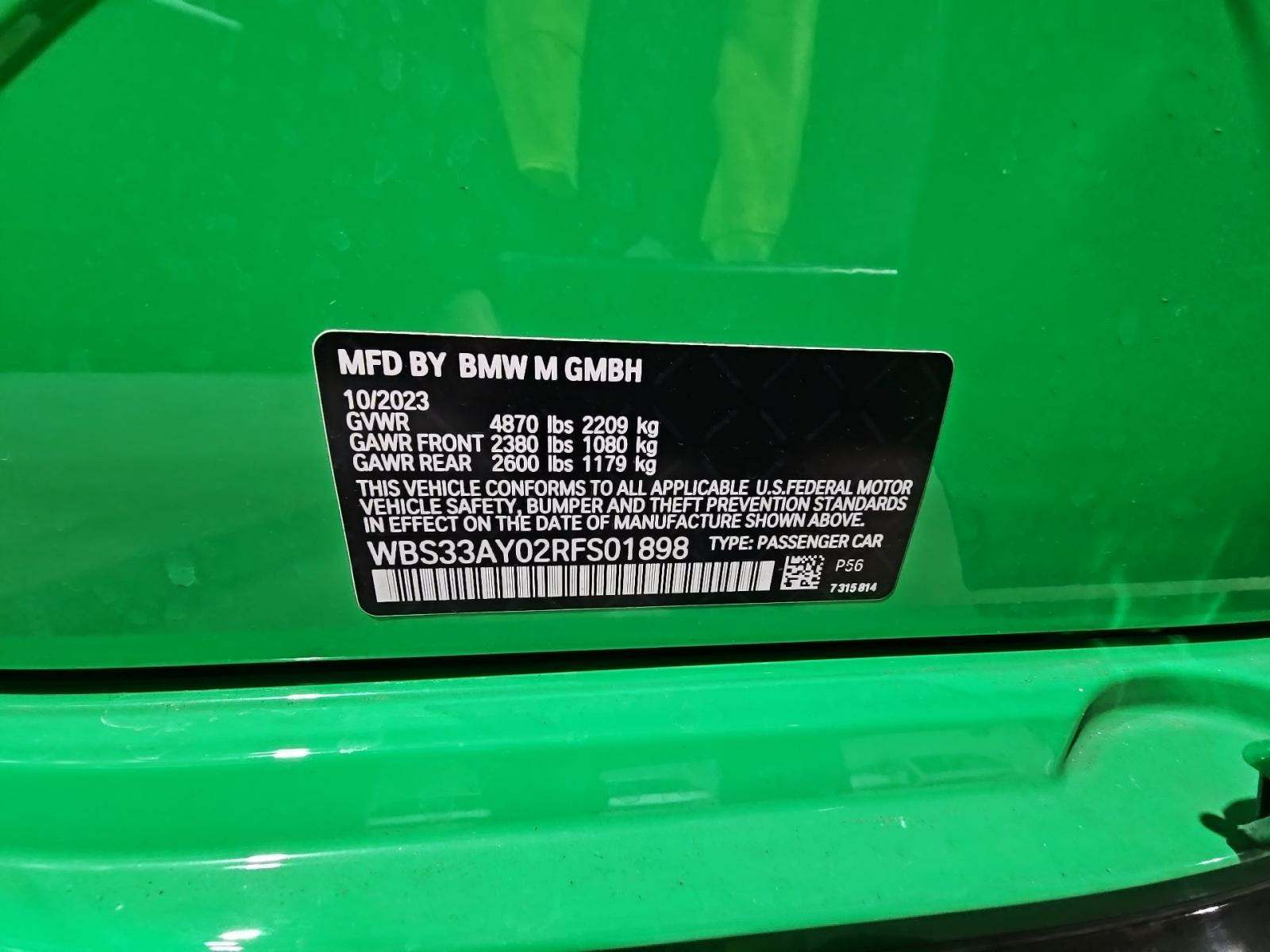 2024 BMW M3 Competition RWD