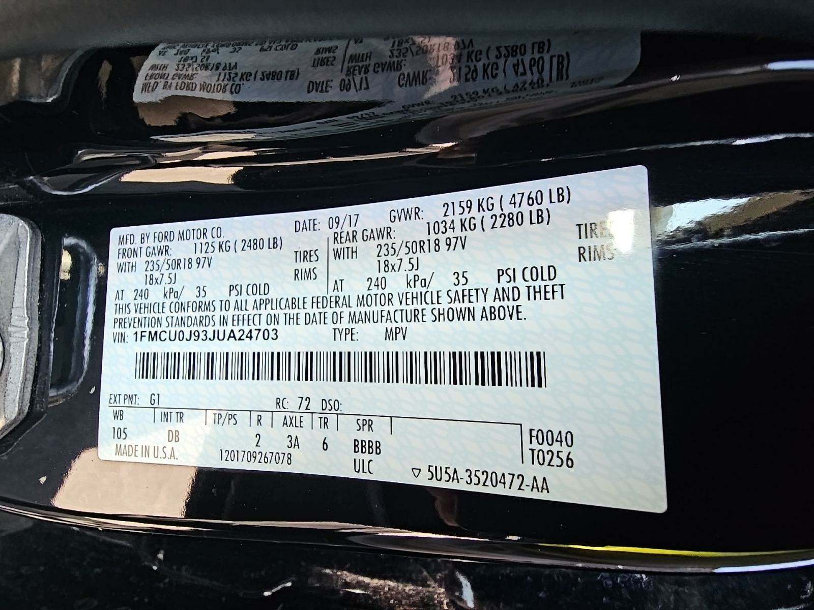 2018 Ford Escape Titanium FWD