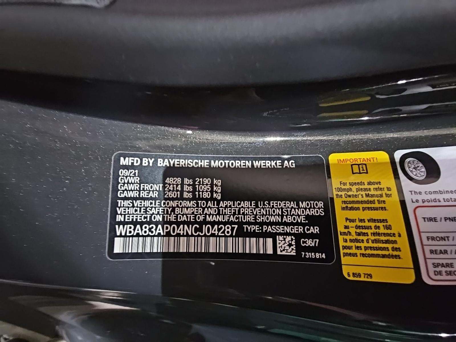 2022 BMW 4 Series M440i RWD