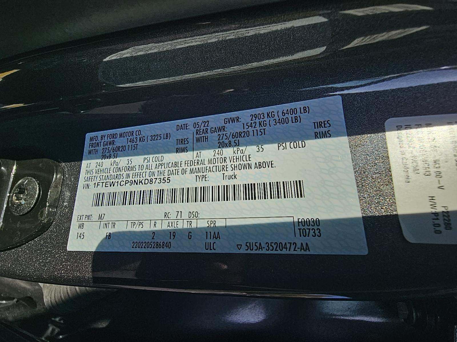 2022 Ford F-150 XLT RWD