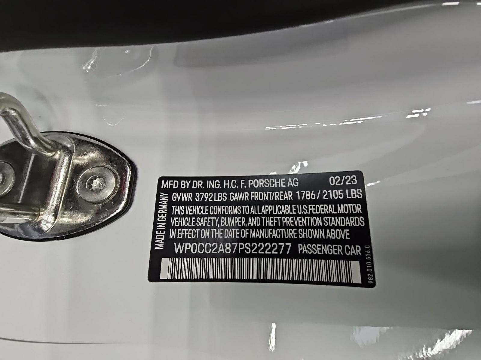 2023 Porsche 718 Boxster Spyder RWD