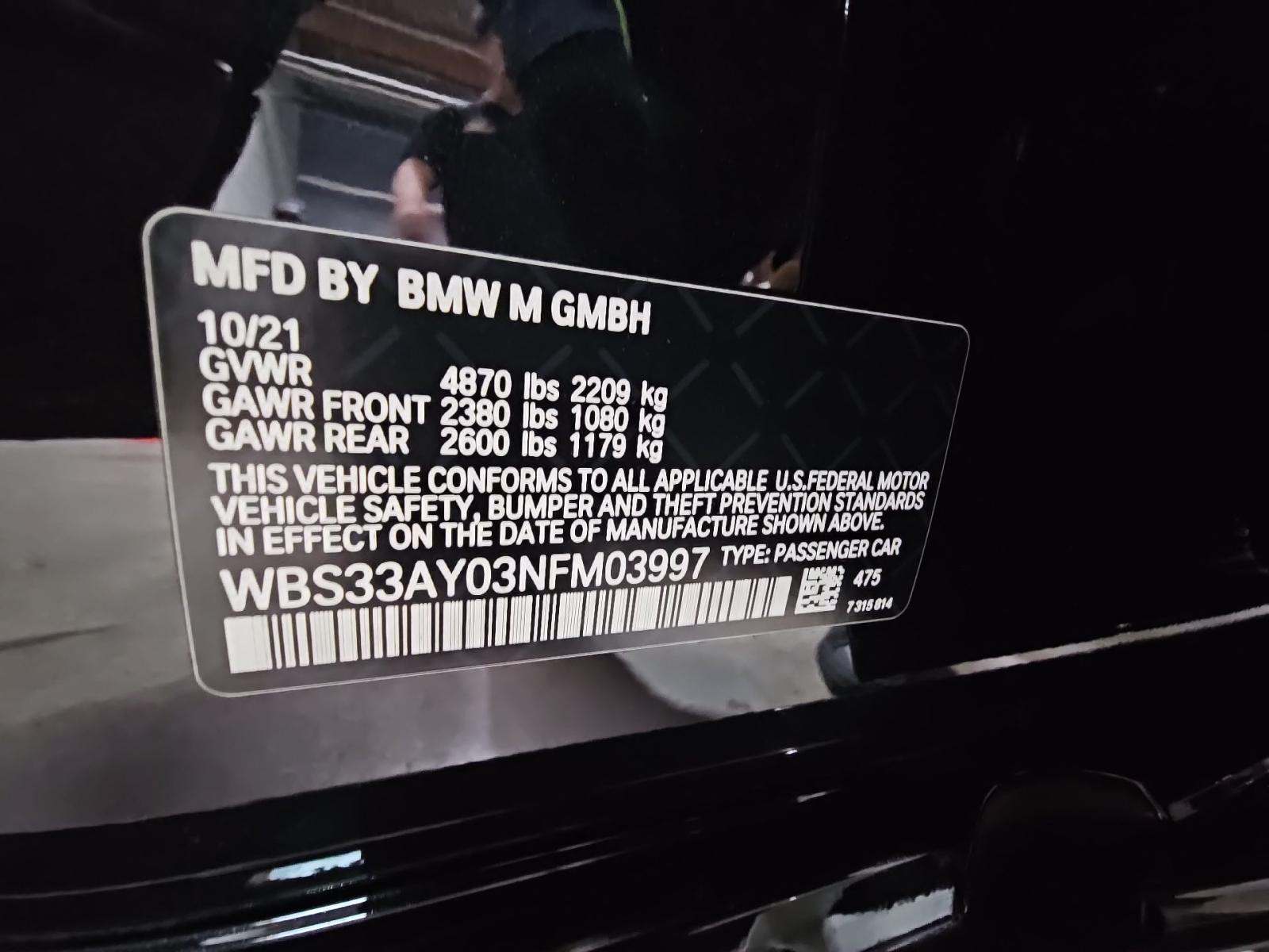 2022 BMW M3 Competition RWD