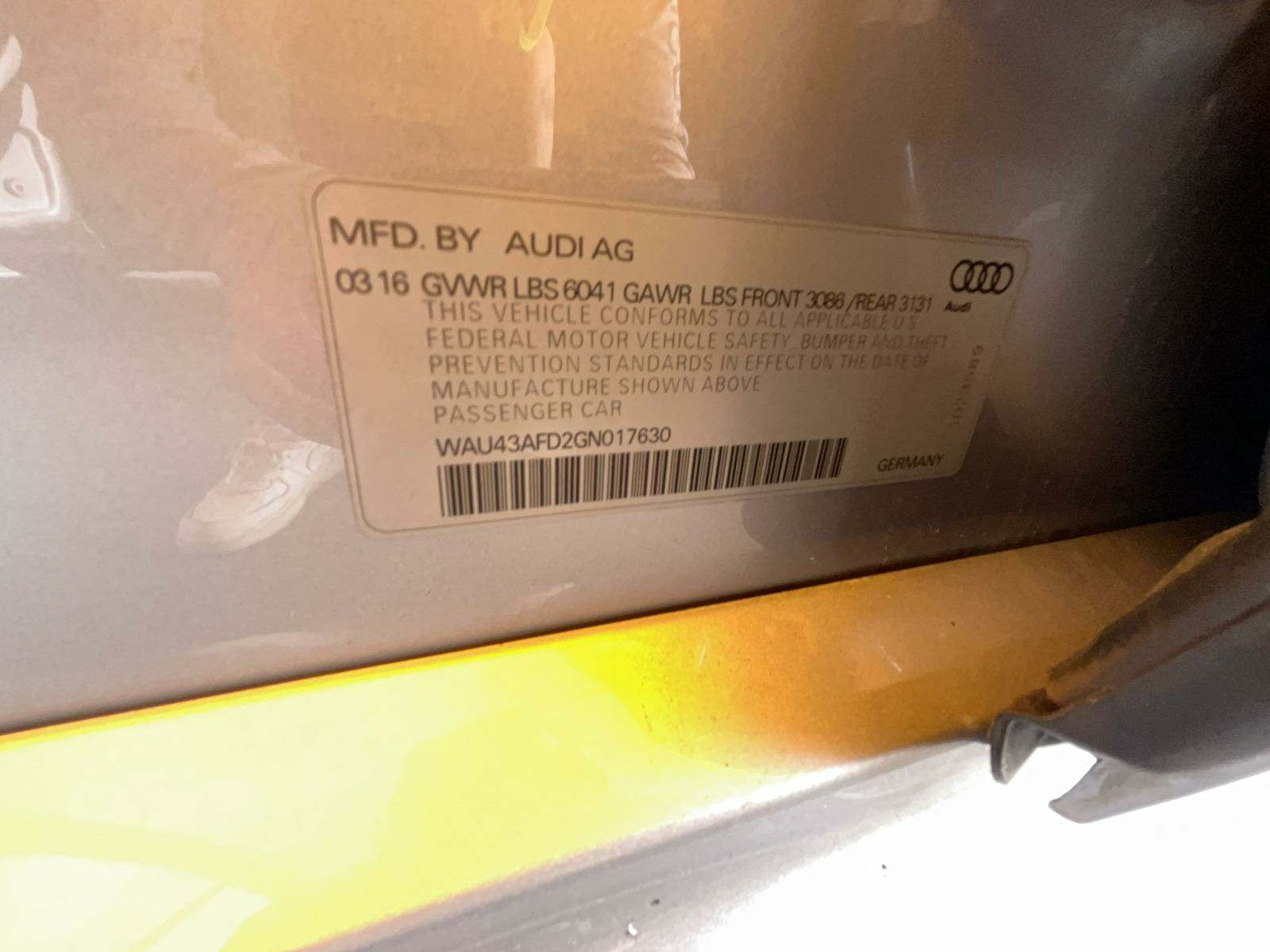 2016 Audi A8 L 4.0T Sport AWD