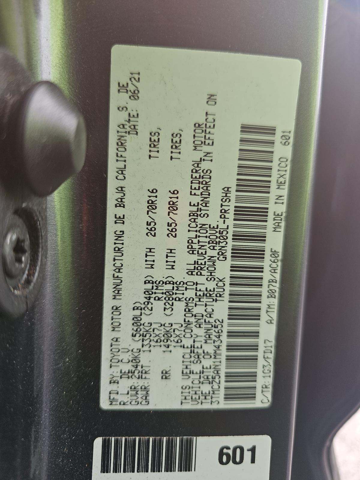 2021 Toyota Tacoma TRD Off-Road AWD