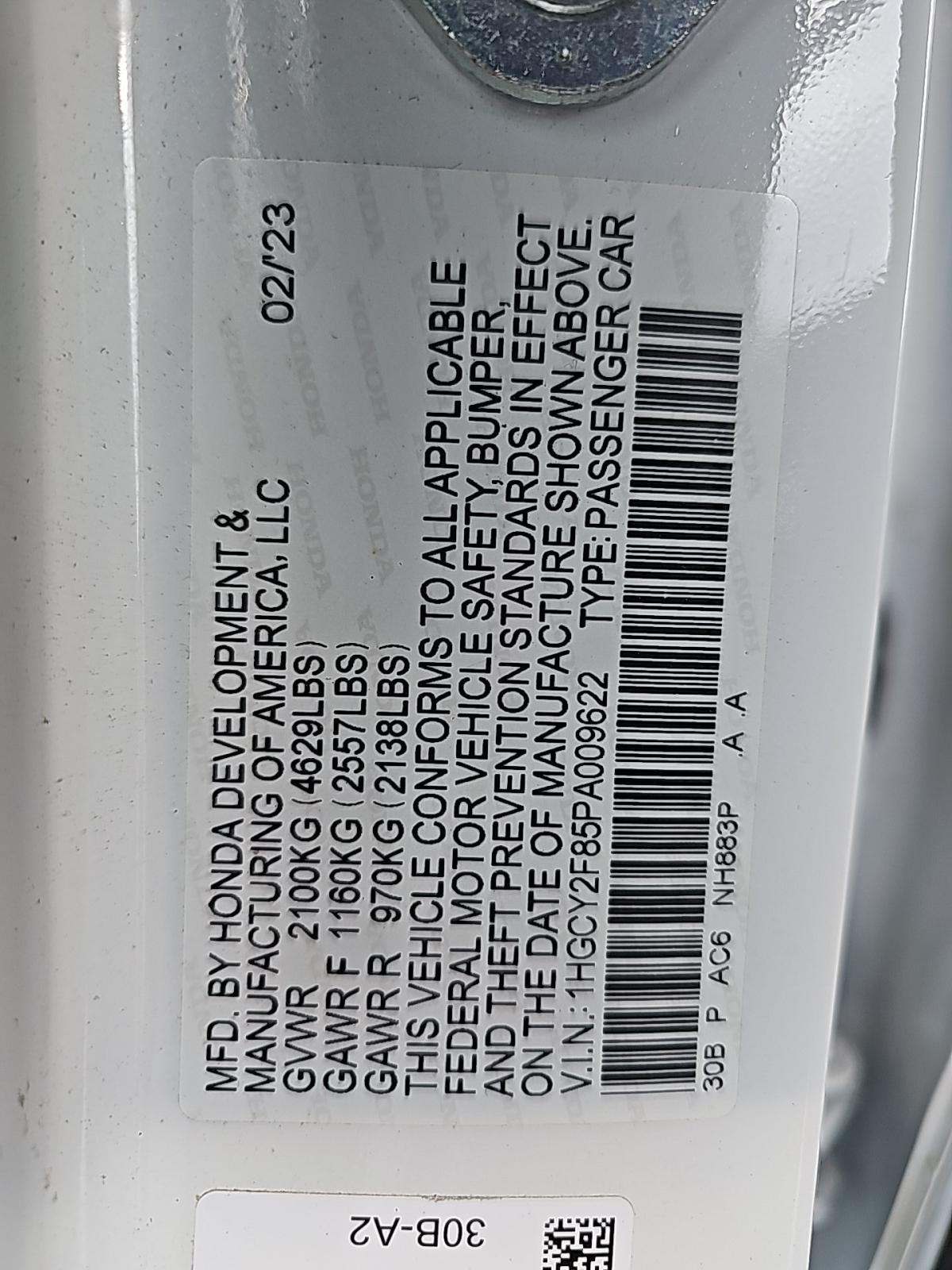 2023 Honda Accord Hybrid Touring FWD