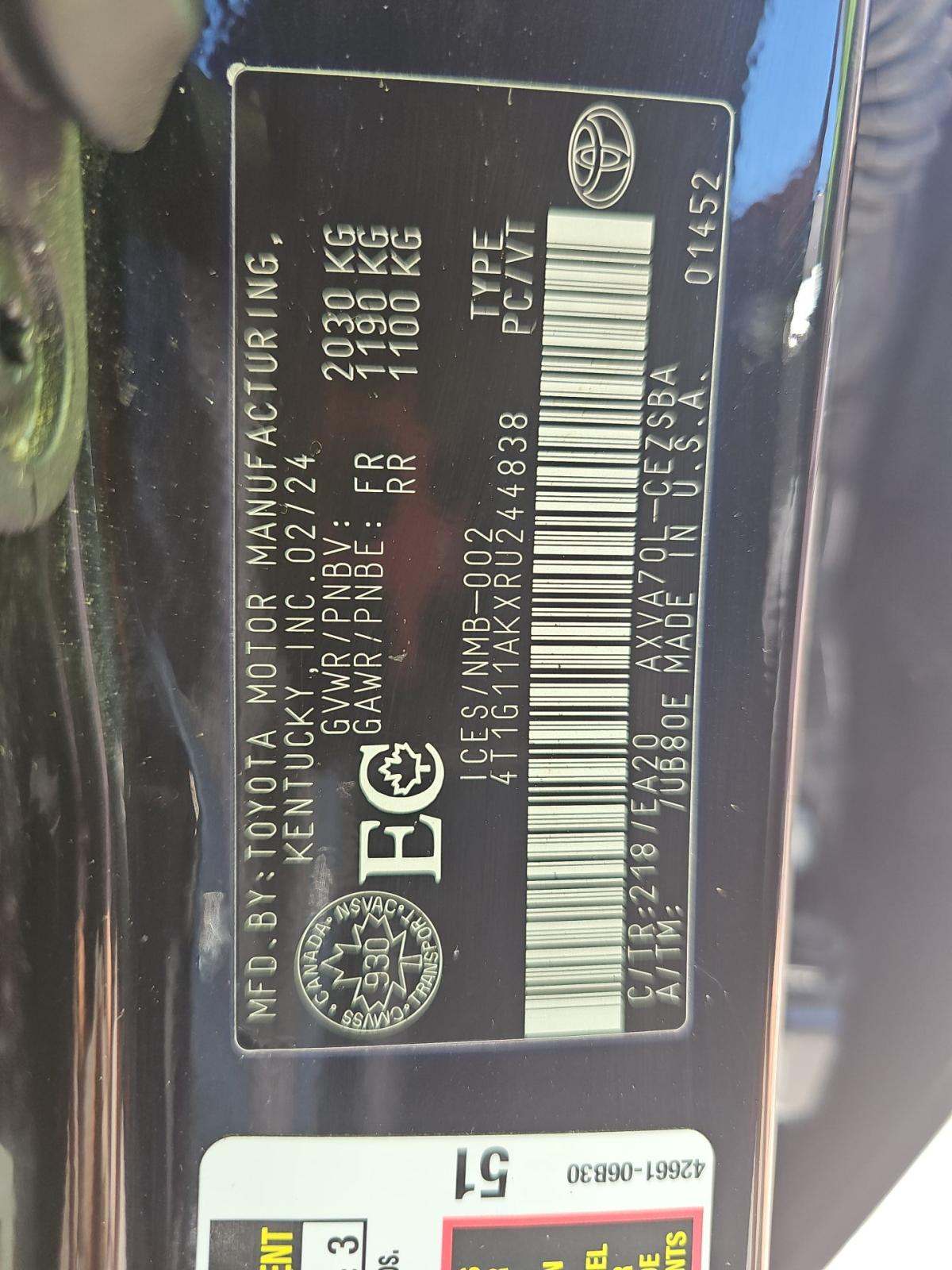 2024 Toyota Camry SE FWD