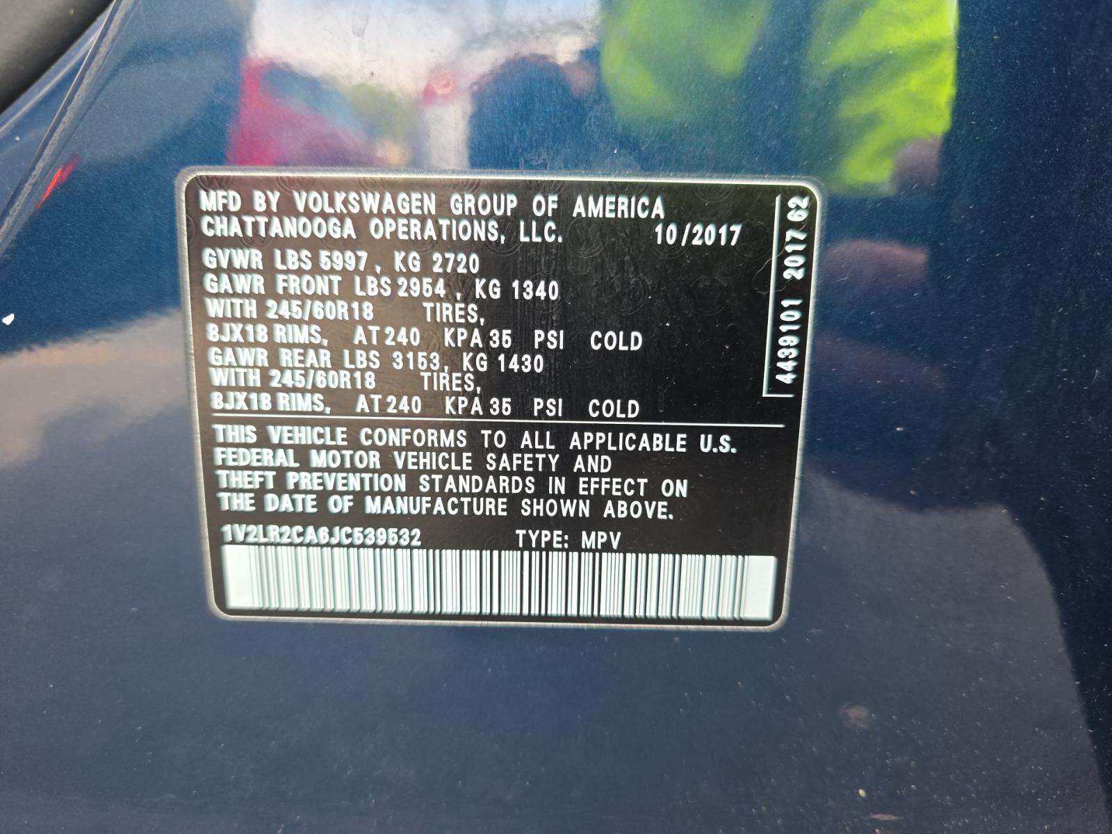 2018 Volkswagen Atlas 3.6L SE AWD