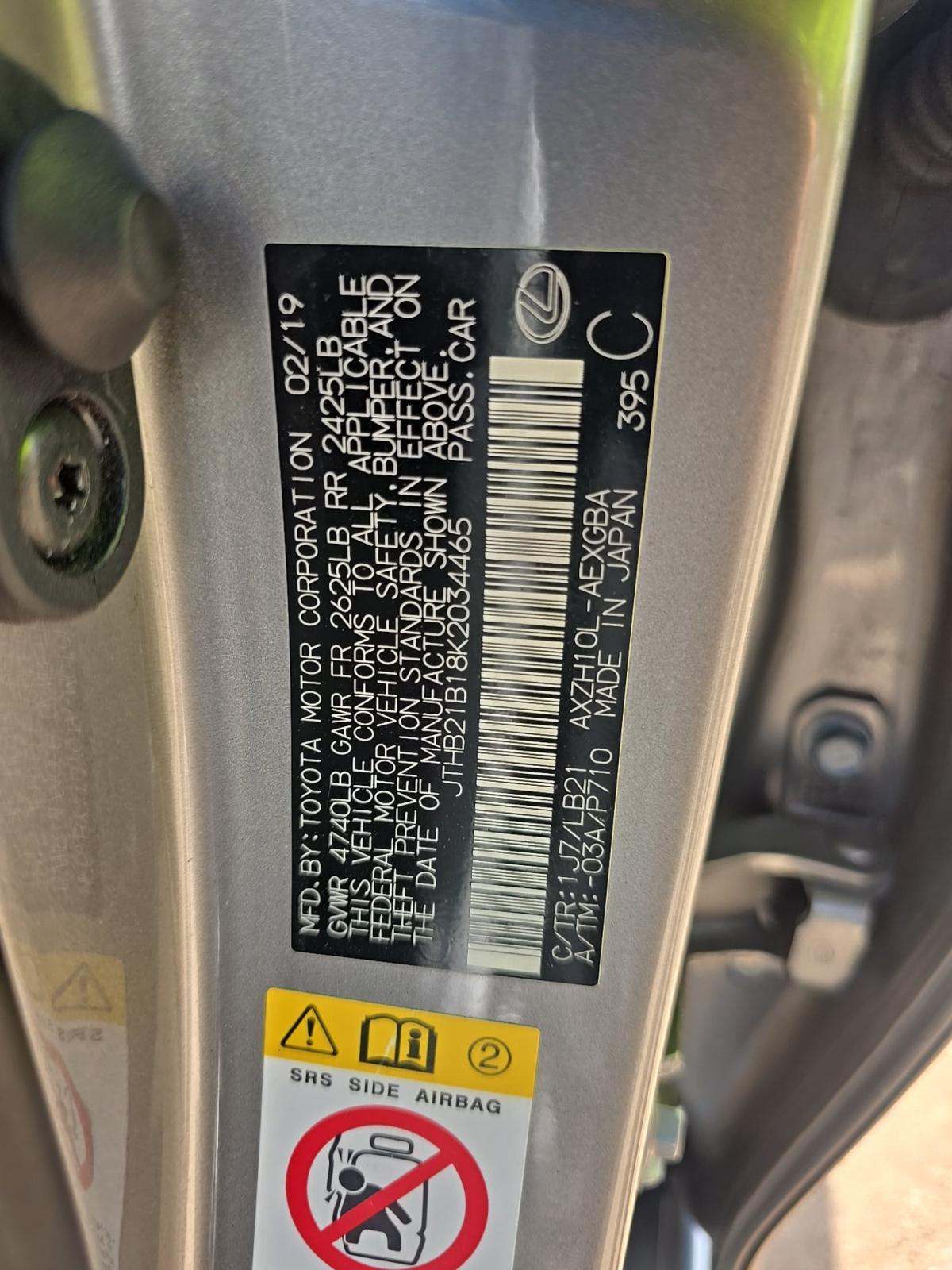 2019 Lexus ES ES 300h Luxury FWD